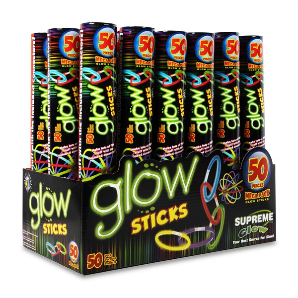 Assorted Glow 8 Inch Bracelets Retail Counter Display