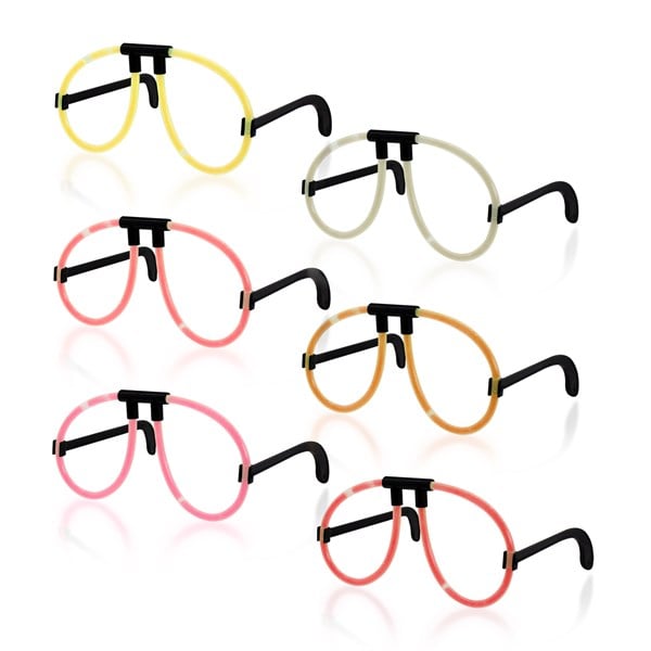 Assorted Glow Eyeglasses - Pack of 6