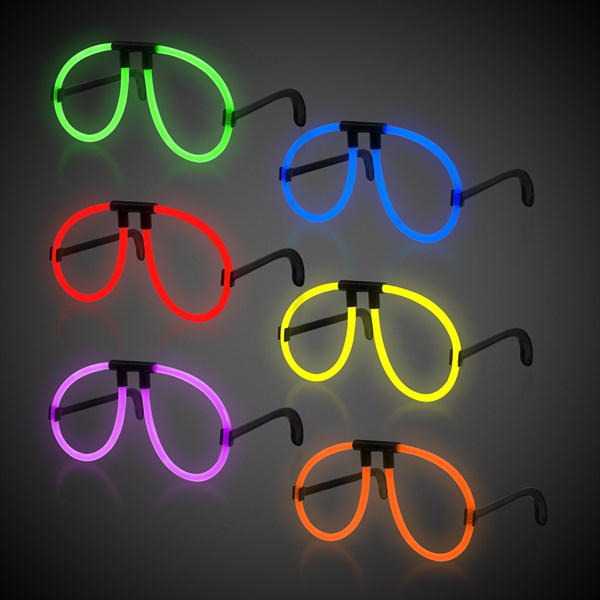 Assorted Glow Eyeglasses - Pack of 6