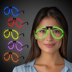 Assorted Glow Eyeglasses - Pack of 6