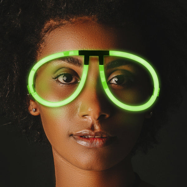Aviator Style Green Glow Eyeglasses - Pack of 50 Eye Glasses