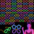 Aviator Style, Heart & Star Glow Stick Sunglasses
