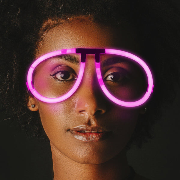 Aviator Style Pink Glow Eyeglasses - Pack of 50 Eye Glasses