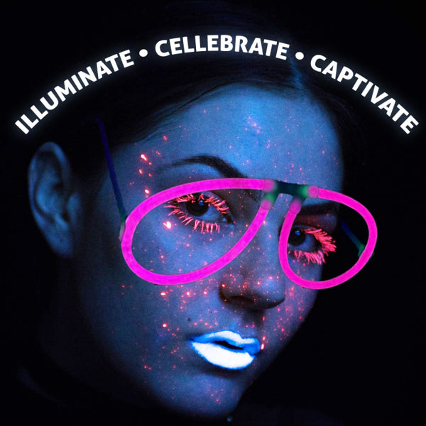 Aviator Style Pink Glow Eyeglasses - Pack of 50 Eye Glasses