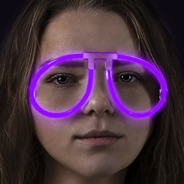 Aviator Style Purple Glow Eyeglasses - Pack of 50 Eye Glasses