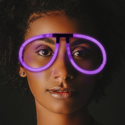 Aviator Style Purple Glow Eyeglasses - Pack of 50 Eye Glasses