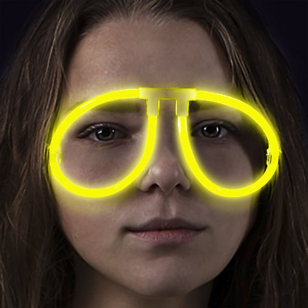 Aviator Style Yellow Glow Eyeglasses - Pack of 50 Eye Glasses