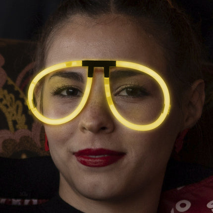 Aviator Style Yellow Glow Eyeglasses - Pack of 50 Eye Glasses