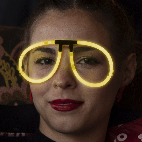 Aviator Style Yellow Glow Eyeglasses - Pack of 50 Eye Glasses