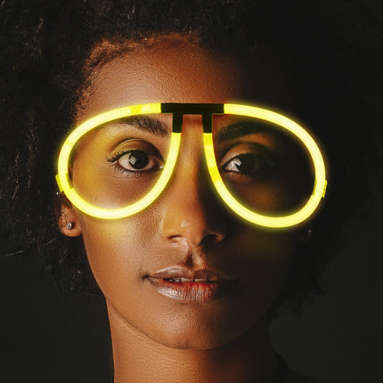 Aviator Style Yellow Glow Eyeglasses - Pack of 50 Eye Glasses