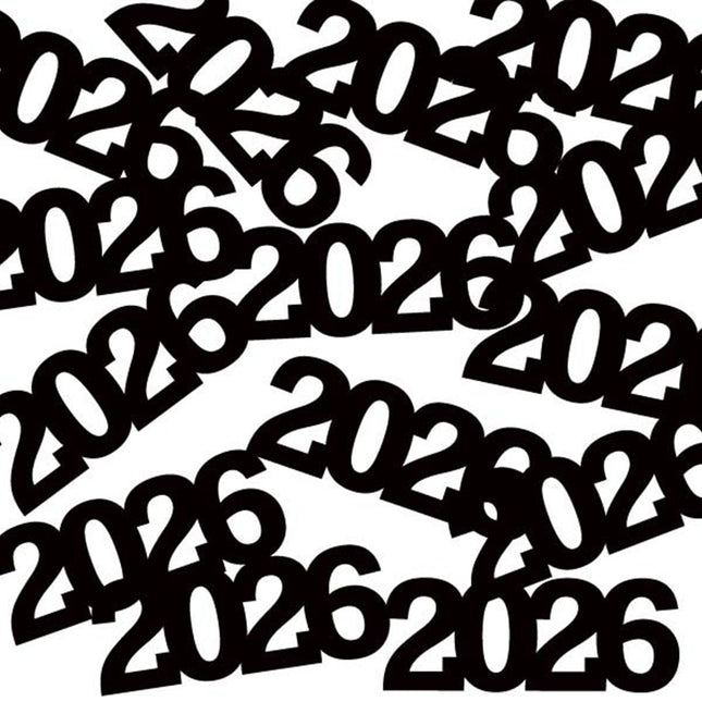 Black 2026 Confetti - Pack of 1/2 Oz Bag