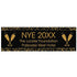 72" x 23" Black & Gold New Year’s Eve Party Custom Banner - Medium
