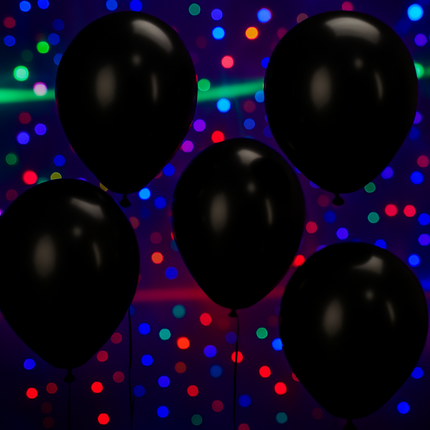 Black Latex 12" Balloons - 100 Per Pack