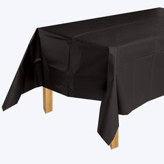 54" x 108" Black Plastic Table Cover