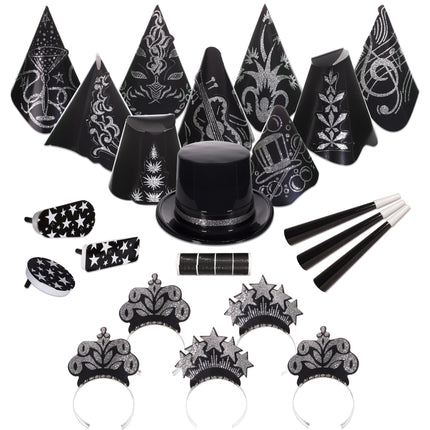 Black Tie New Year Party Kit for 50 Guests