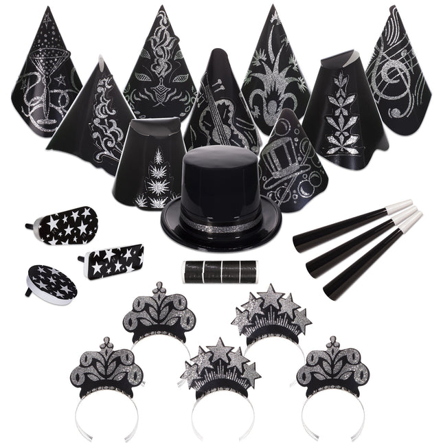 Black Tie New Year Party Kit for 50 Guests