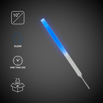 Blue 10" Glow Sticks With Spikes