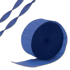 Blue Crepe Paper Streamer - 81 Feet Roll