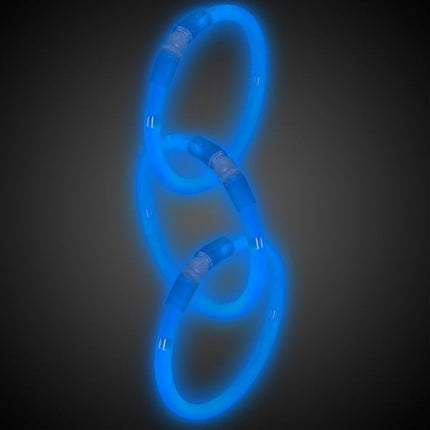 8 Inch Premium Blue Glow Stick Bracelets