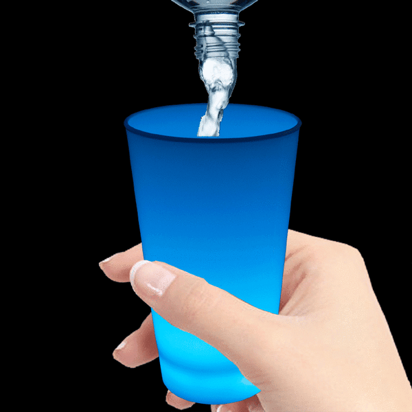 Blue Glow In The Dark LED Light Up 12 Oz Cup