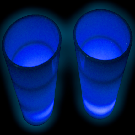 Blue Glow In The Dark LED Light Up 2 Oz Shot Glass - Pack of 6 Glasses