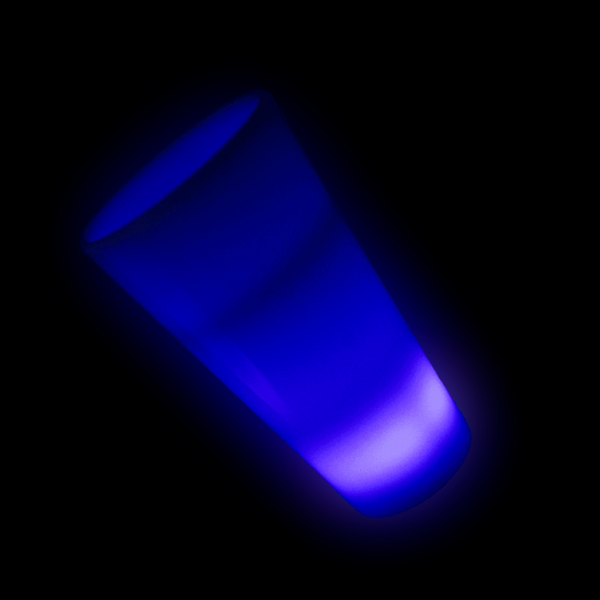 Blue Glow In The Dark LED Light Up 2 Oz Shot Glass - Pack of 6 Glasses