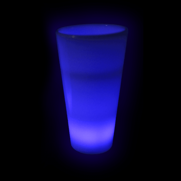 Blue Glow In The Dark LED Light Up 2 Oz Shot Glass - Pack of 6 Glasses
