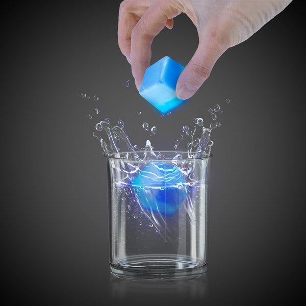 Blue Glowing Ice Cubes - 24 Per Pack