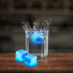 Blue Glowing Ice Cubes - 24 Per Pack