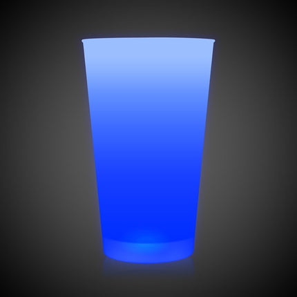 Blue LED Light Up 16 Oz Pint Glass