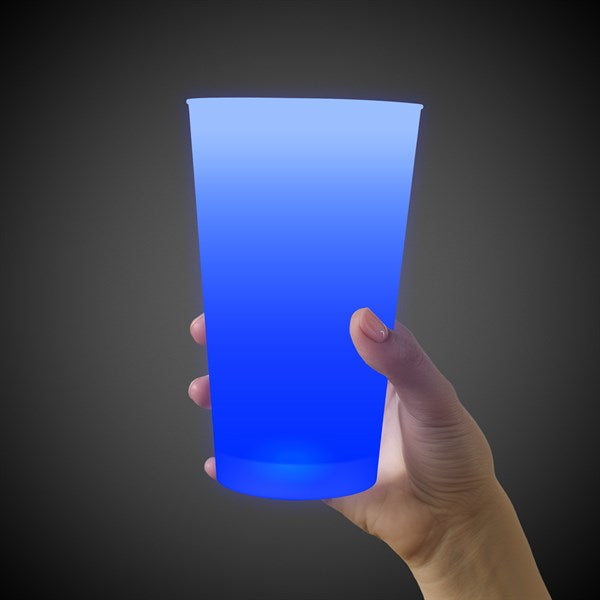 Blue LED Light Up 16 Oz Pint Glass