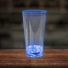 LED Light Up Blue 16 Oz Pint Glass