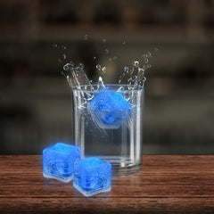 Blue LED Light Up Ice Cubes - 12 Per Pack