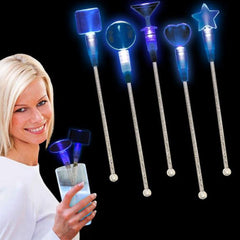 Blue LED Cocktail Stir Sticks