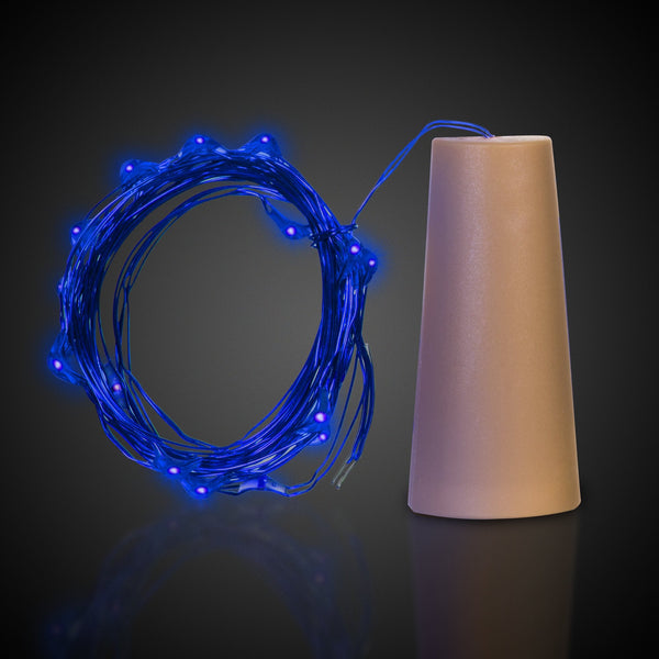 Blue LED Cork String Light Set