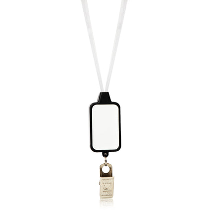 Blue LED Lanyard with Badge Clip