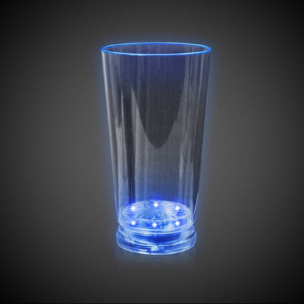 LED Light Up Blue 16 Oz Pint Glass