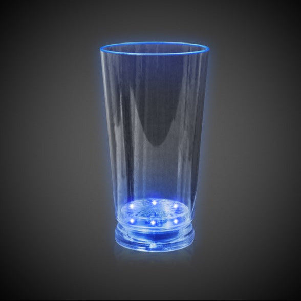 LED Light Up Blue 16 Oz Pint Glass
