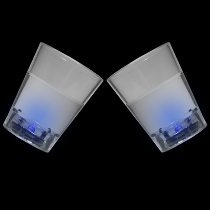 Blue LED Light Up Liquid Activated Shot Glasses - 24 Per Pack