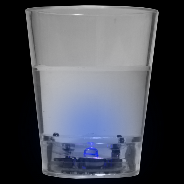 Blue LED Light Up Liquid Activated Shot Glasses - 24 Per Pack