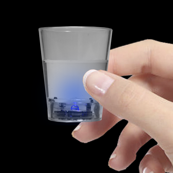 Blue LED Light Up Liquid Activated Shot Glasses - 24 Per Pack