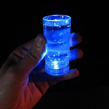 Blue LED Light Up 1.5 Oz Shooter Glasses