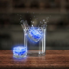 Blue Liquid-Activated LED Ice Cubes - 12 Per Pack
