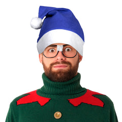 Blue Santa Hats - 12 Per Pack