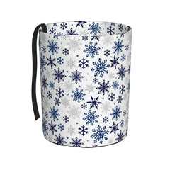 Blue Snowflake Prints Print Car Trash Can