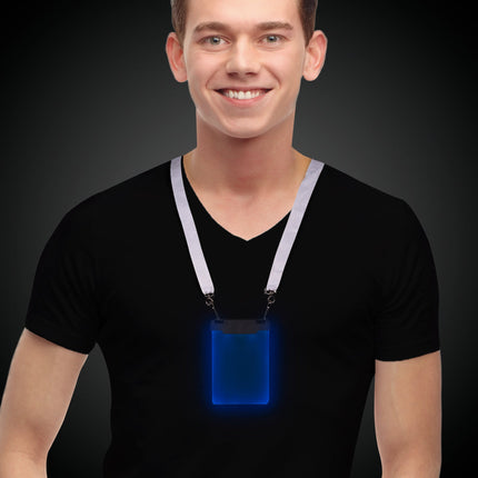 LED Blue Sound-Activated Badge