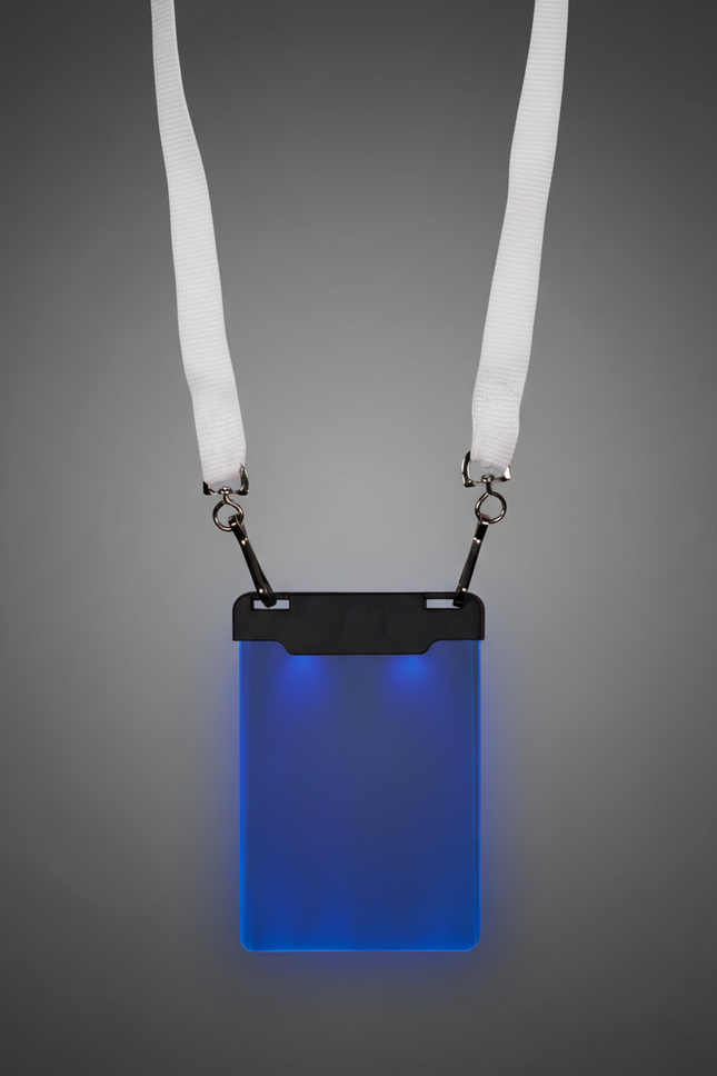LED Blue Sound-Activated Badge