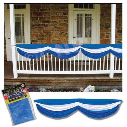 Blue & White 70" Long Fabric Bunting Decoration