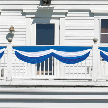 Blue & White 70" Long Fabric Bunting Decoration