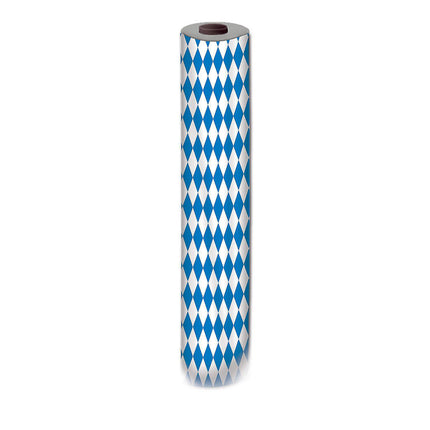 Blue & White Oktoberfest Tablecloth Roll - 40" x 100'